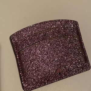 Glittery purple card holder